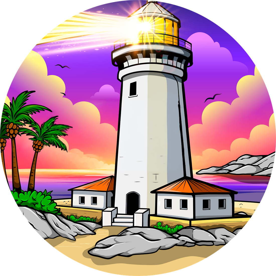 Ilustración del faro de Lighthouse Club